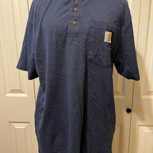 Carhartt Navy Short Sleeve Henley